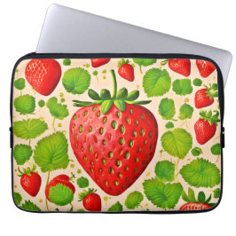 Strawberry Dadaist Artwork Laptopschutzhülle