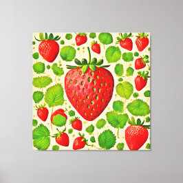 Strawberry Dadaist Artwork Leinwanddruck