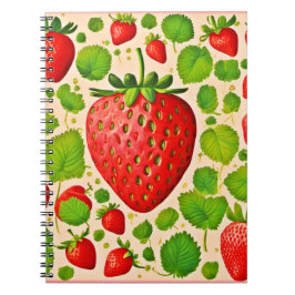 Strawberry Dadaist Artwork Notizblock