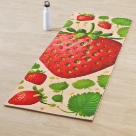 Strawberry Dadaist Artwork Yogamatte