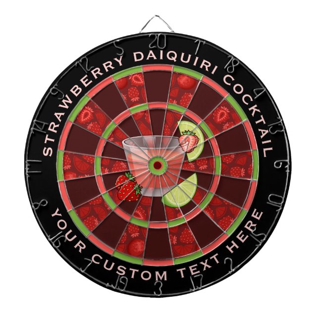 Strawberry Daiquiri Cocktail Dart Board Dartscheibe (vorne)