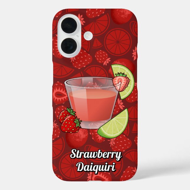 Strawberry Daiquiri iPhone 16 Hülle (Rückseite)