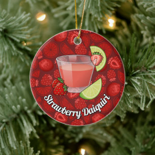 Strawberry Daiquiri Keramik Ornament