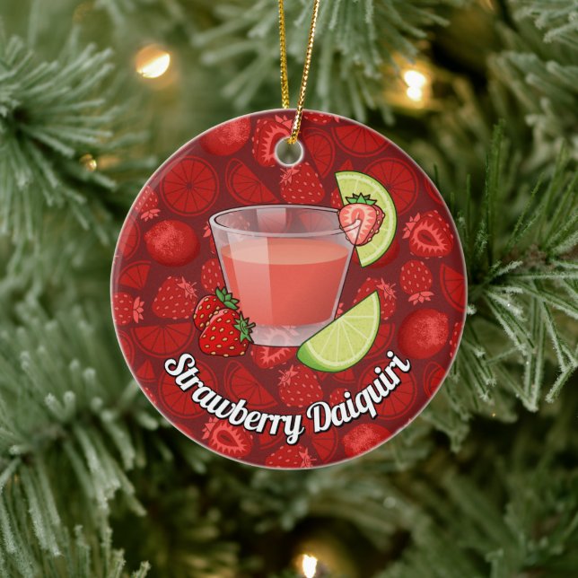 Strawberry Daiquiri Keramik Ornament (Baum)