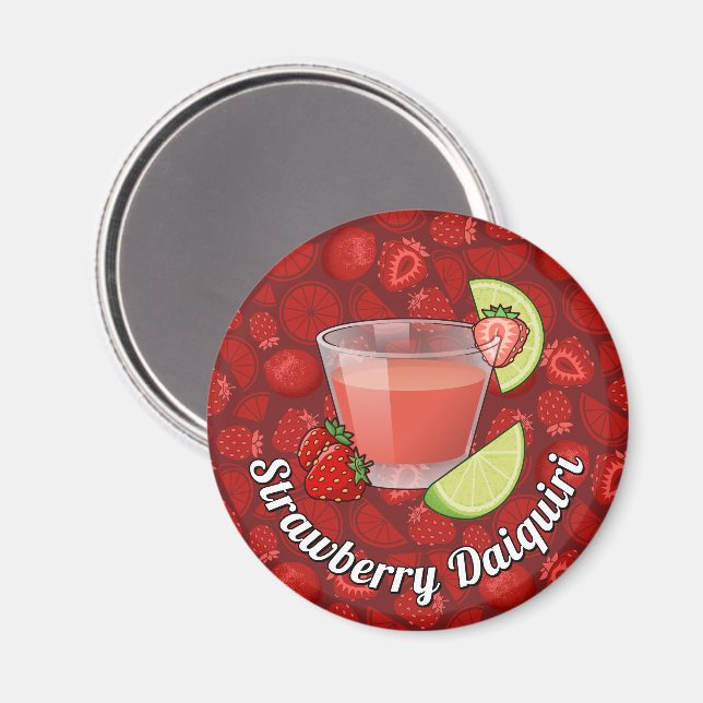 Strawberry Daiquiri Magnet (Vorderseite/Rückseite)
