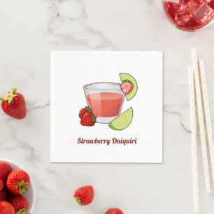 Strawberry Daiquiri Paper Napkins Serviette