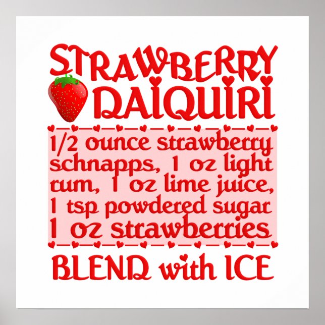Strawberry Daiquiri Poster (Vorne)