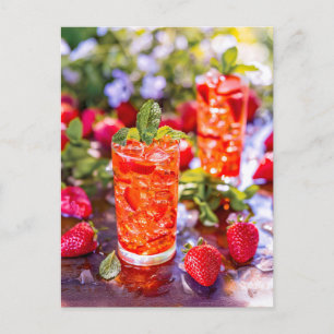 Strawberry Daiquiri - Sommertraum Feiertagspostkarte