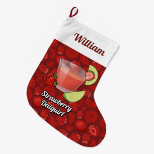 Strawberry Daiquiri Weihnachts-Strumpf Großer Weihnachtsstrumpf
