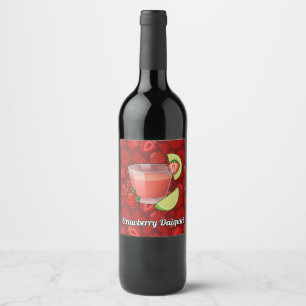 Strawberry Daiquiri Weinkarte Weinetikett