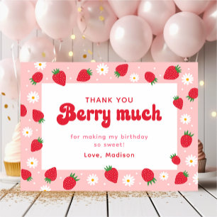 Strawberry Daisy Birthday Vielen Dank Dankeskarte