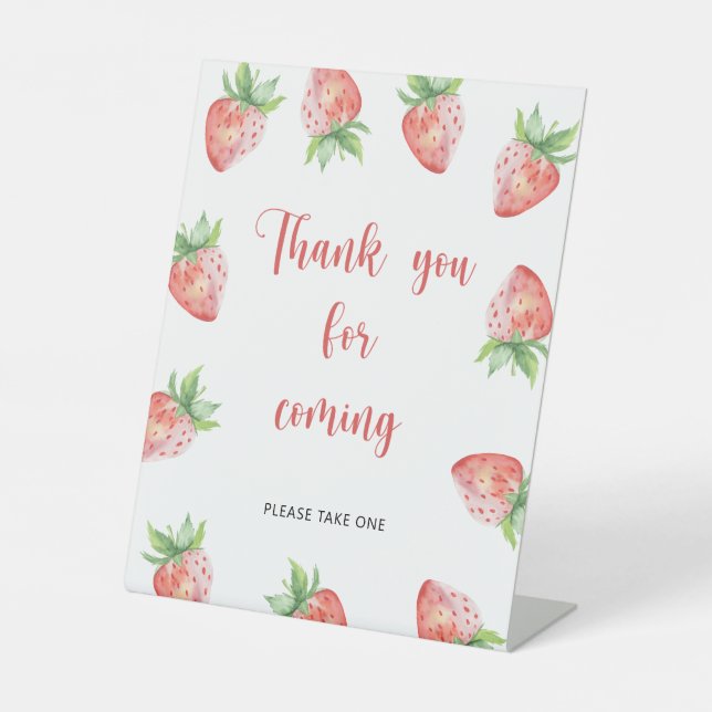 Strawberry \ Danke, dass Sie kommen Sockelschild (Vorderseite)