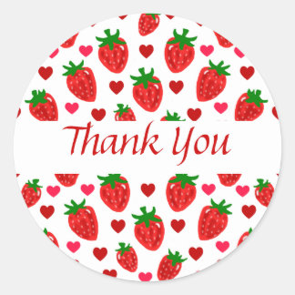 Strawberry danke dir Stickers