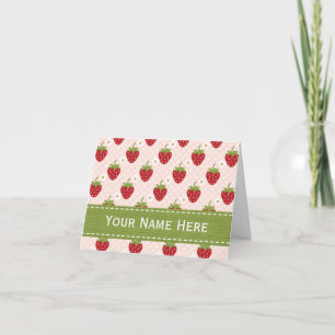 Strawberry danke Ihnen Karten Anmerkungen rosa