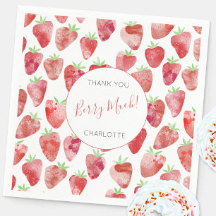 Strawberry Danke Personalisiert Serviette