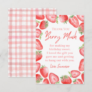 Strawberry Dankeschön-Karte   Erdbeerkarte Dankeskarte