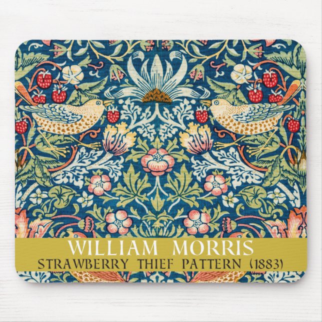 Strawberry diief - Design of William Morris Mousepad (Vorne)