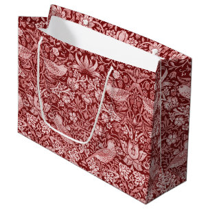 Strawberry Diief Maroon, William Morris großes Ges Große Geschenktüte