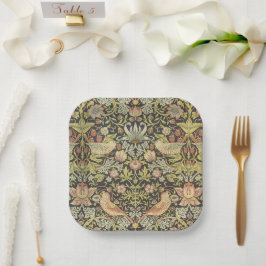 Strawberry Dives Vintage Wedding Set Pappteller