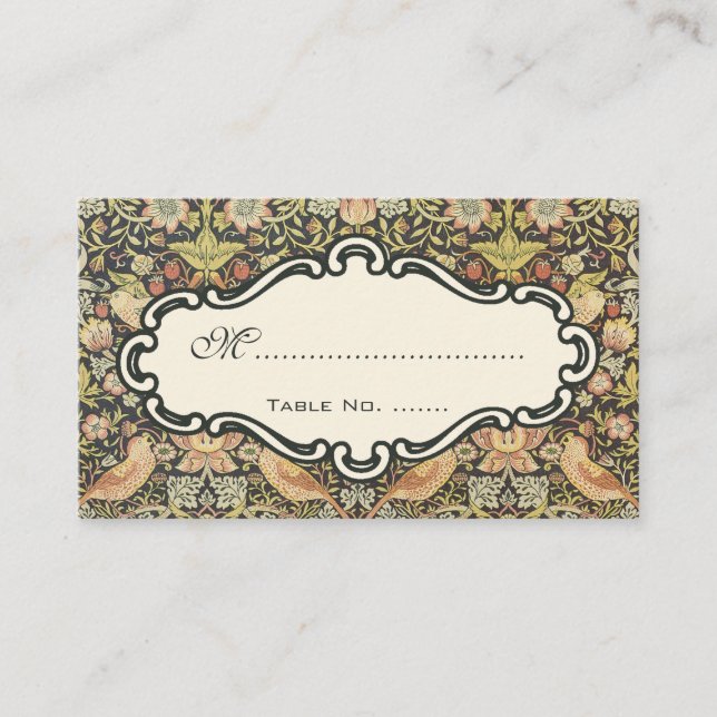 Strawberry Dives Vintage Wedding Set Platzkarte (Vorderseite)
