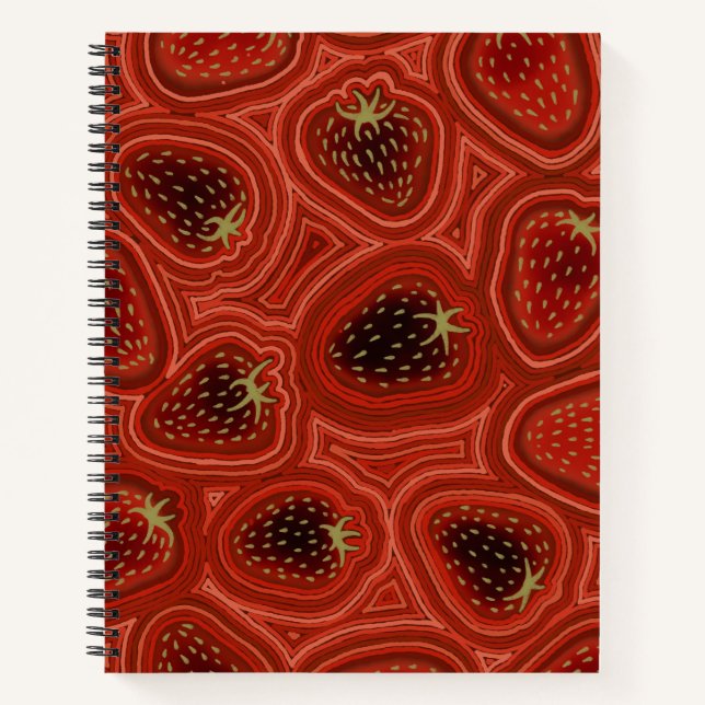 Strawberry Dreams Deluxe Spiral Notebook Notizbuch (Vorderseite)