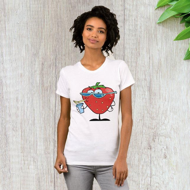 Strawberry Drinks Womens T - Shirt (Von Creator hochgeladen)