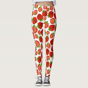 Strawberry Elegante Red Berry Leggings Yoga Pants