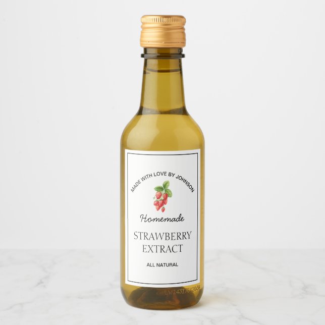 Strawberry Extract Label Weinetikett (Vorderseite)