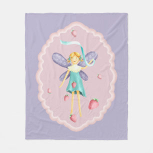 Strawberry Fairy 2 Fleece Blanket