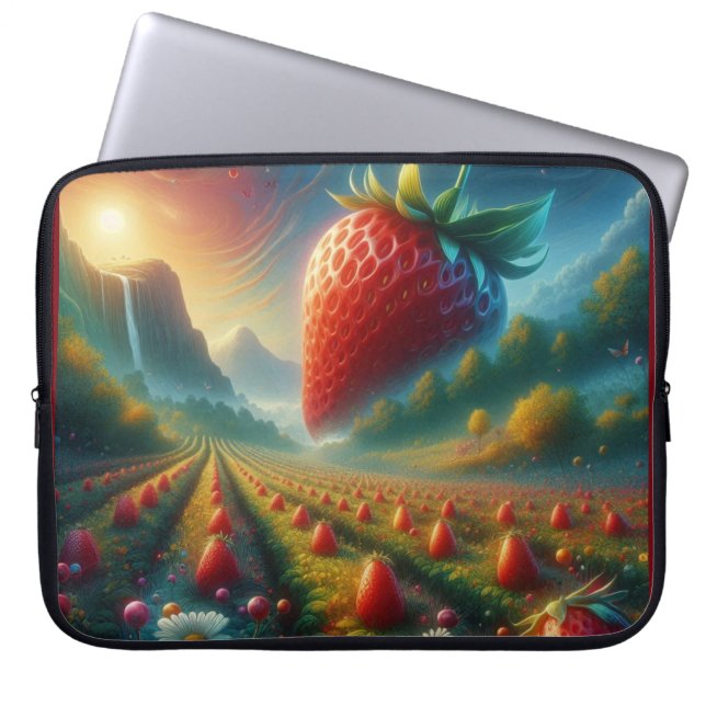 Strawberry Field of Dreams Laptopschutzhülle (Vorderseite)