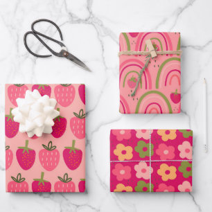 Strawberry Fields Delight 1 Geschenkpapier Set