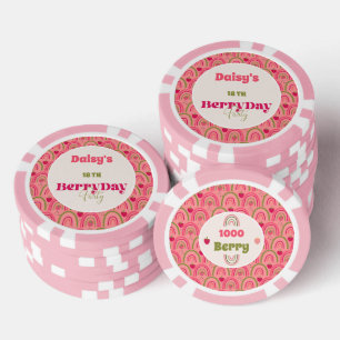 Strawberry Fields Delight Birthday Pokerchips
