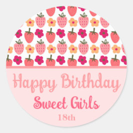 Strawberry Fields Delight Runder Aufkleber