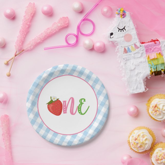 Strawberry First Birthday Paper Teller - ONE - LBP (Party)