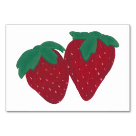 Strawberry Food Reading FlashCards für Erwachsene Tischnummer