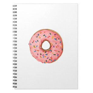 Strawberry Frosted Doughnut with Sprinkles Notizblock