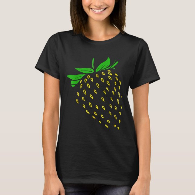 Strawberry Fruit Costume Simple Funny Party  T-Shirt (Vorderseite)