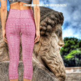 Strawberry Gems Capri Leggings