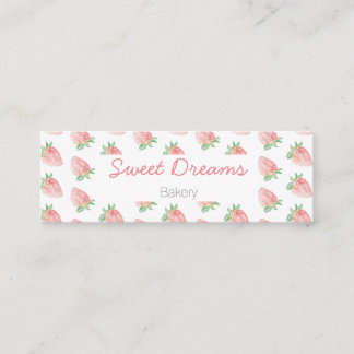 Strawberry Geschäft card mini Visitenkarte