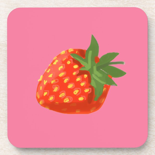 Strawberry Getränkeuntersetzer (Vorderseite)