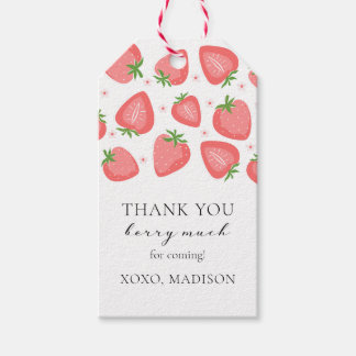 Strawberry Gift Tag Vielen Dank Berry Much Geschenkanhänger