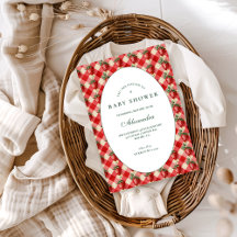 Strawberry Gingham Cottage Baby Shower