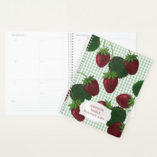 Strawberry Gingham Planner Planer