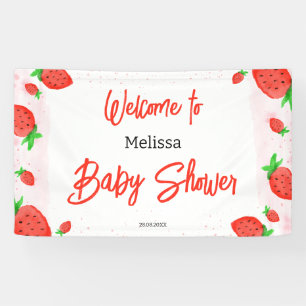 Strawberry Girl Baby Dusche Banner