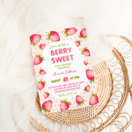 Strawberry Girl Baby Dusche Einladung