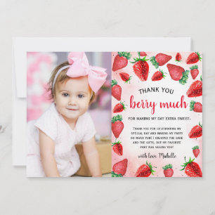 Strawberry Girl Birthday Berry Vielen Dank Karte