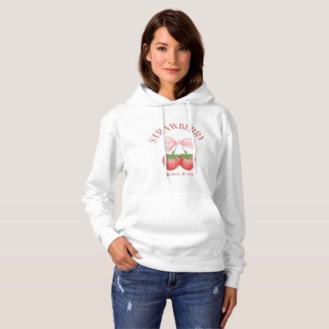 Strawberry Girls Club Ästhetische Hoodie (Vorne ganz)