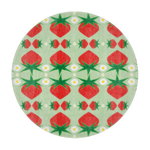 Strawberry Glass Cutting Board Schneidebrett