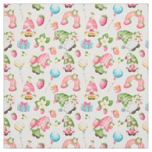 Strawberry Gnome Garden Little Girl's Birthday Stoff