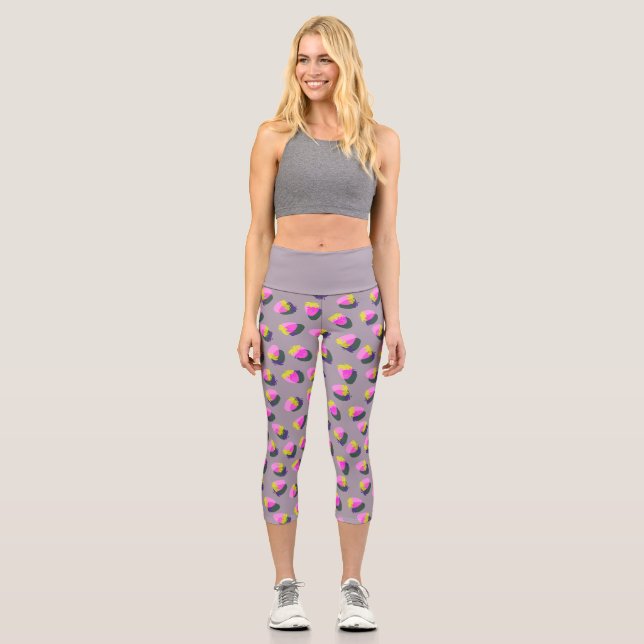 Strawberry Gray Capri Leggings (Vorderseite)